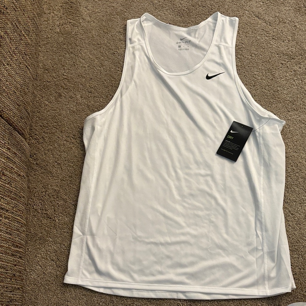 Nike White Athletic Tank Top